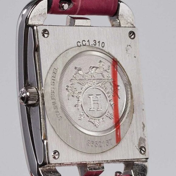 Hermes Pink Alligator and Stainless Steel Chaine d'Ancre Cape Cod Swiss - Picture 4 of 11